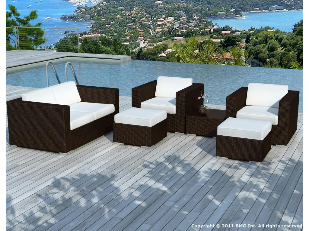 Brown Fabric Outdoor Furniture Set