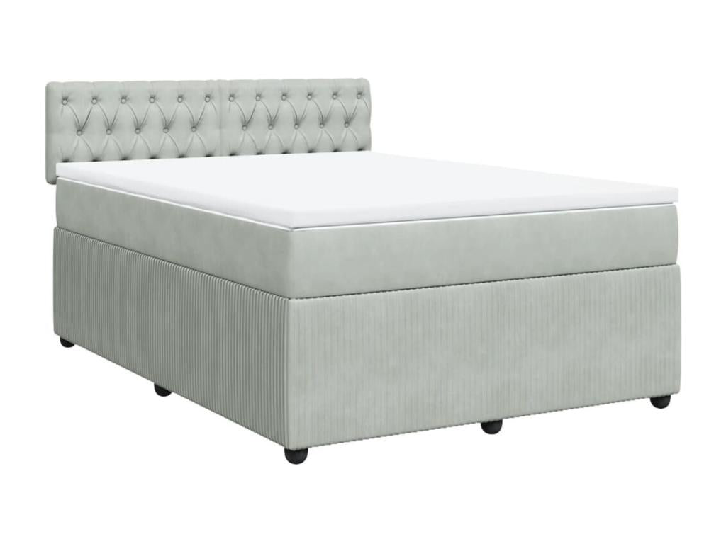 Gray Velvet Mattress, 140 x 200 cm