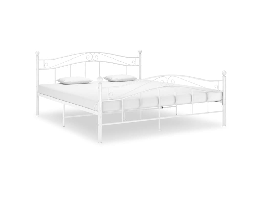 White Metal Bed, 140 x 200 cm
