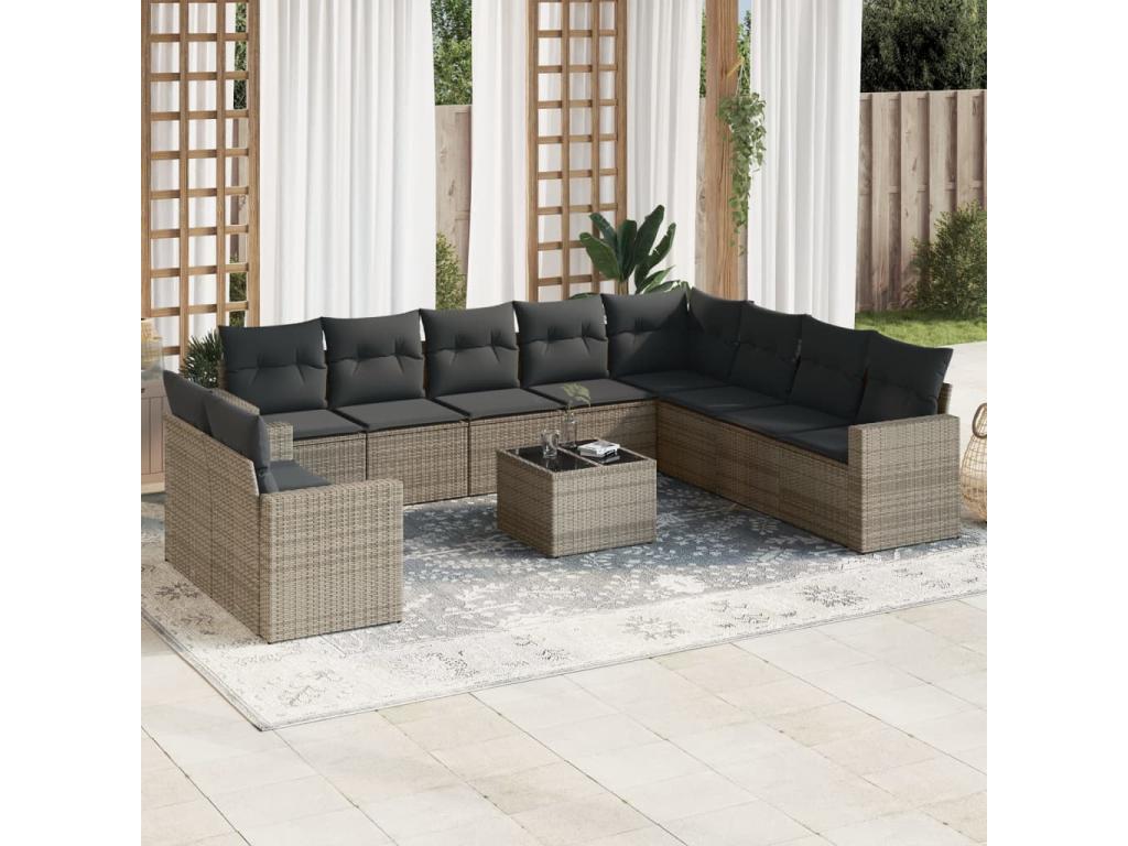 Gray Woven Resin Wicker Outdoor Furniture Set - dlz1766582285936