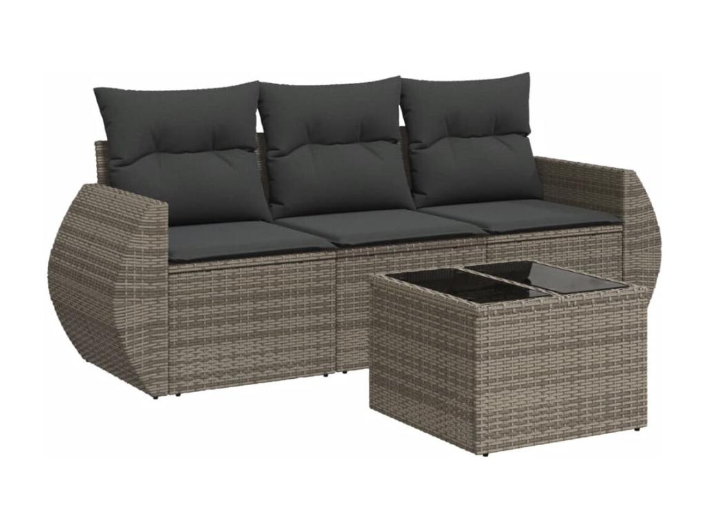Gray Woven Resin Wicker Outdoor Furniture Set - dlz1766582042795