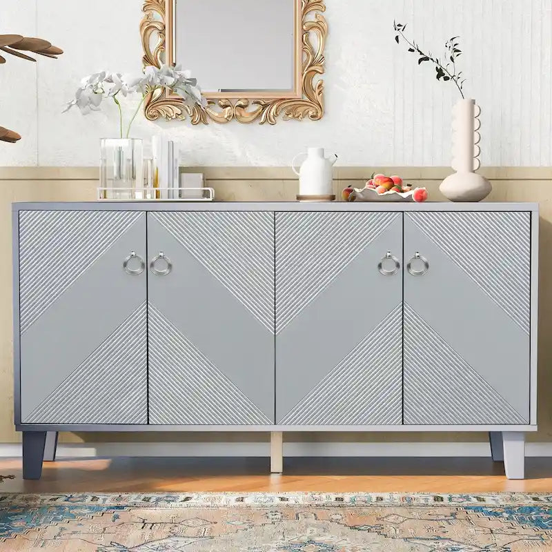 Luxury Cabinet Adorned with Geometric Patterns