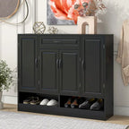 Sleek and Modern Shoe Cabinet with Adjustable Shelves, Minimalist Shoe Storage Organizer with Sturdy Top Surface
