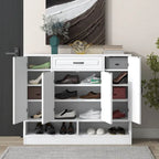 Sleek and Modern Shoe Cabinet with Adjustable Shelves, Minimalist Shoe Storage Organizer with Sturdy Top Surface