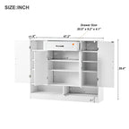 Sleek and Modern Shoe Cabinet with Adjustable Shelves, Minimalist Shoe Storage Organizer with Sturdy Top Surface