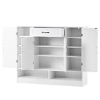 Sleek and Modern Shoe Cabinet with Adjustable Shelves, Minimalist Shoe Storage Organizer with Sturdy Top Surface