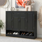 Sleek and Modern Shoe Cabinet with Adjustable Shelves, Minimalist Shoe Storage Organizer with Sturdy Top Surface