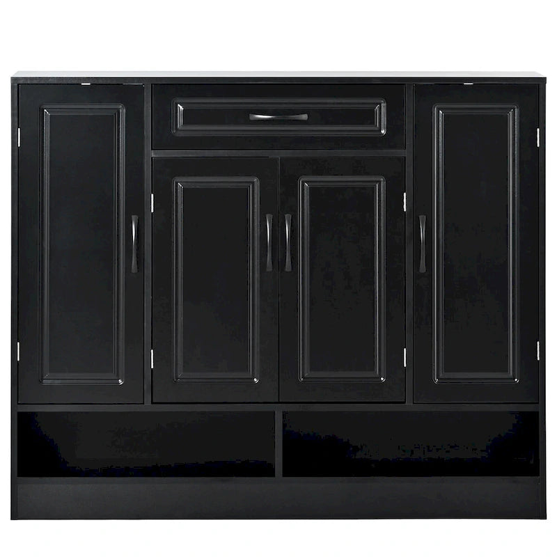 Sleek and Modern Shoe Cabinet with Adjustable Shelves, Minimalist Shoe Storage Organizer with Sturdy Top Surface