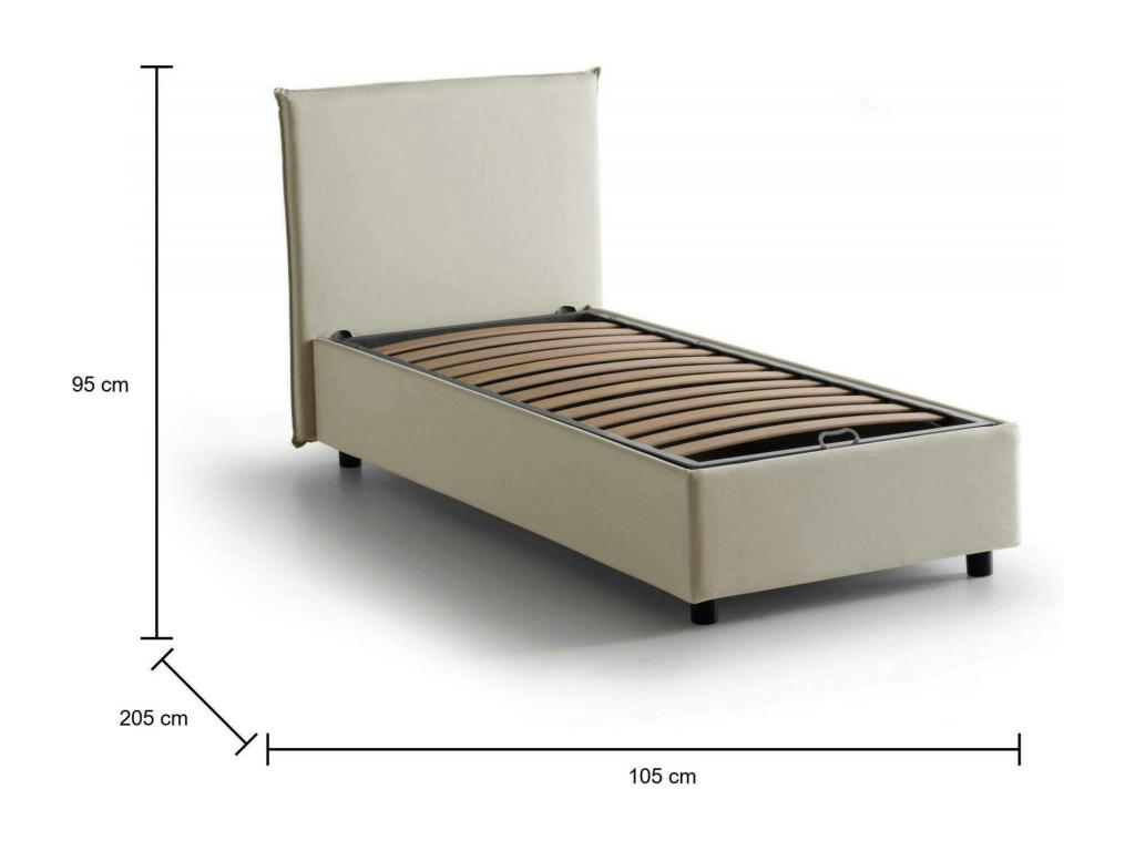 Beige Fabric Mattress, 90 x 190 cm