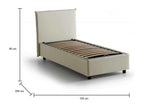 Beige Fabric Mattress, 90 x 190 cm