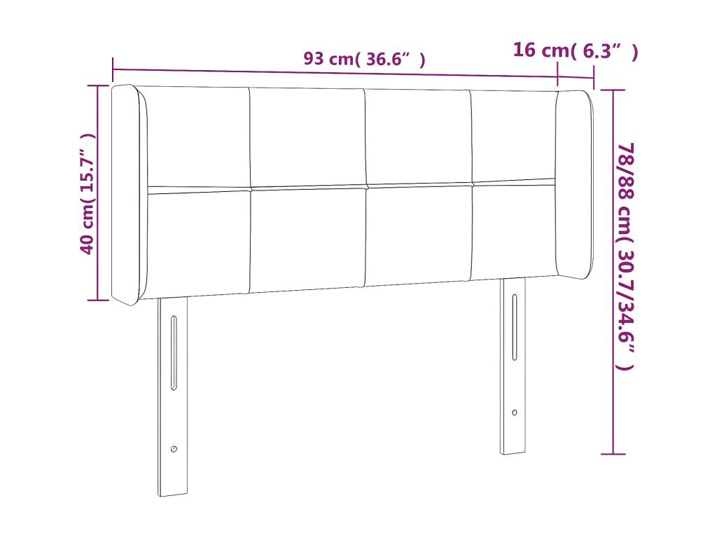 Green Velvet Bed, 93 x 16 x 78 cm