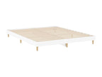 White Engineered Wood Bed Frame, 120 x 200 cm