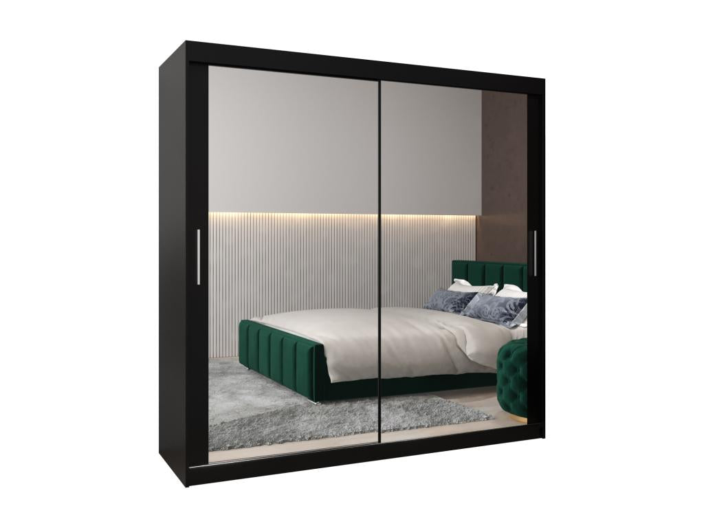 Black Wardrobe, 200 x 62 x 200 cm