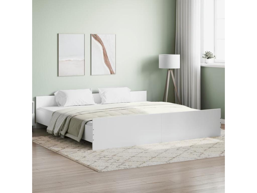 White Bed Frame, 200 x 200 cm