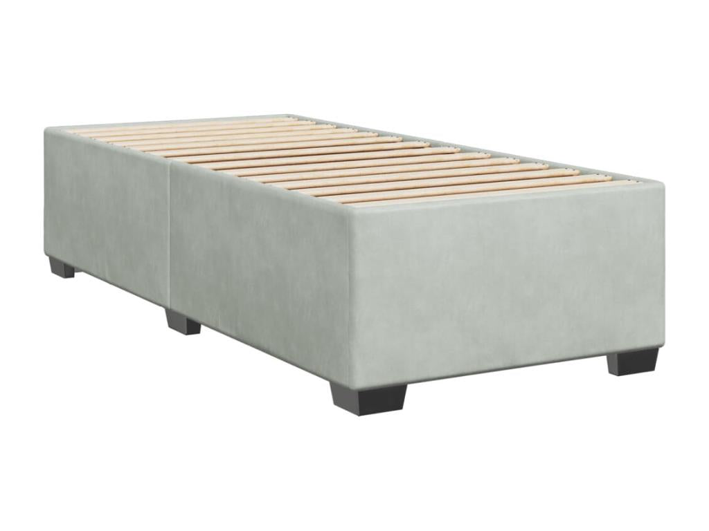 Gray Velvet Mattress, 90 x 200 cm
