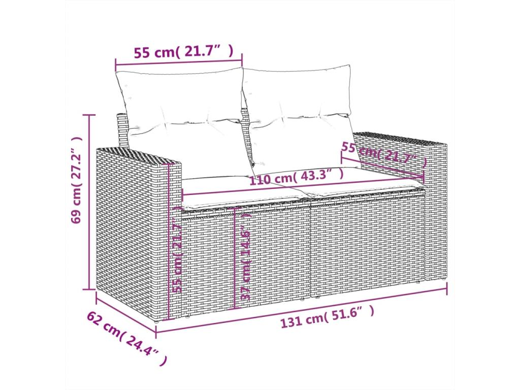 Black Woven Resin Wicker Outdoor Furniture Set - dlz1766582556525