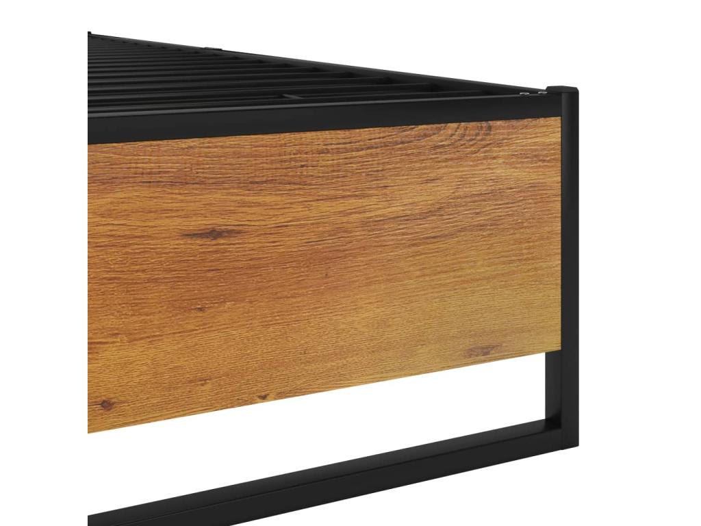 Black Metal Bed Frame, 160 x 200 cm