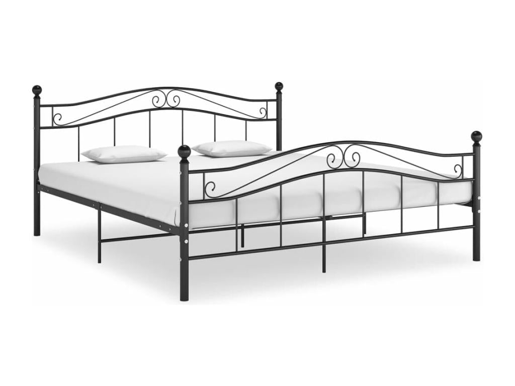 Black Metal Bed Frame, 140 x 200 cm