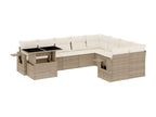 Beige Woven Resin Wicker Outdoor Furniture Set