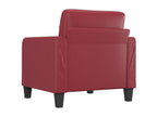 Red Faux Leather Accent Chair