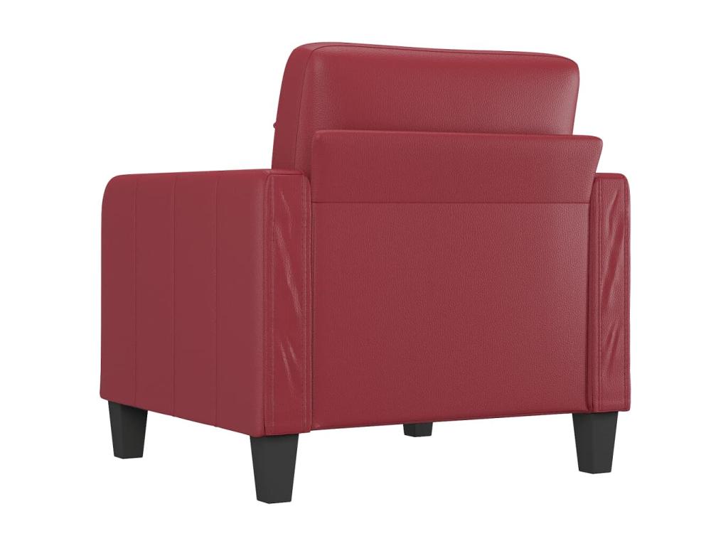 Red Faux Leather Accent Chair
