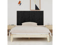 Black Solid Wood Bed, 166 x 3 x 90 cm