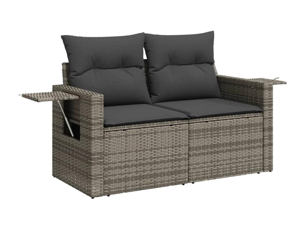 Gray Woven Resin Wicker Outdoor Furniture Set - dlz1766581980840