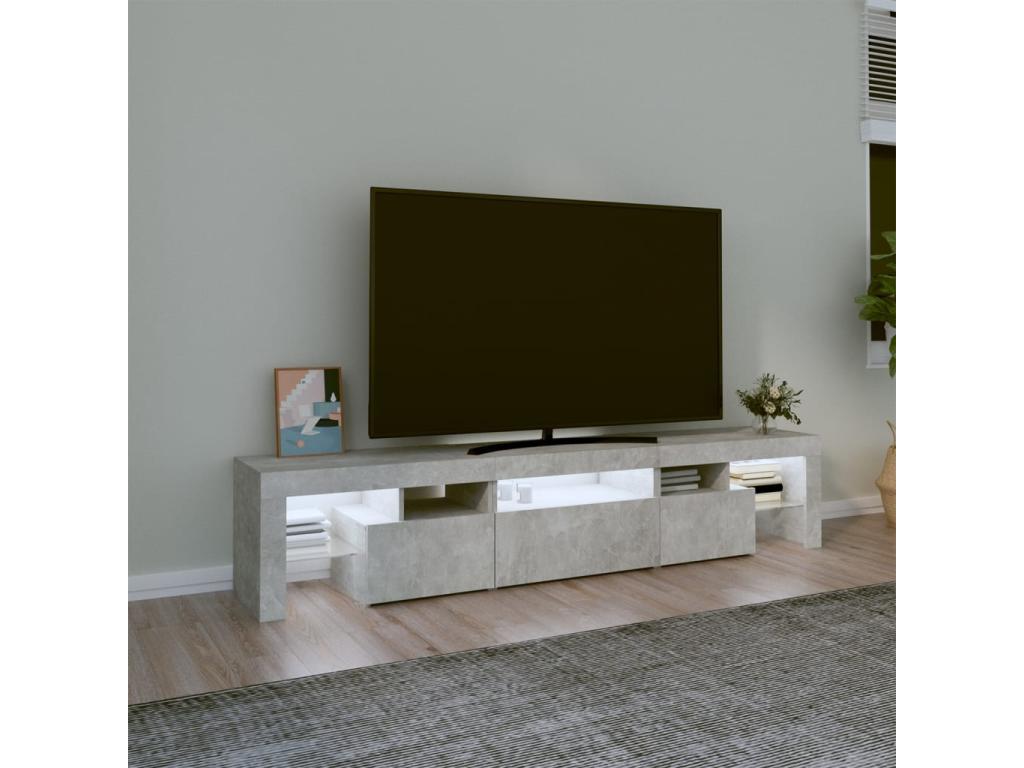 Gray TV Stand, 200 x 36.5 x 40 cm