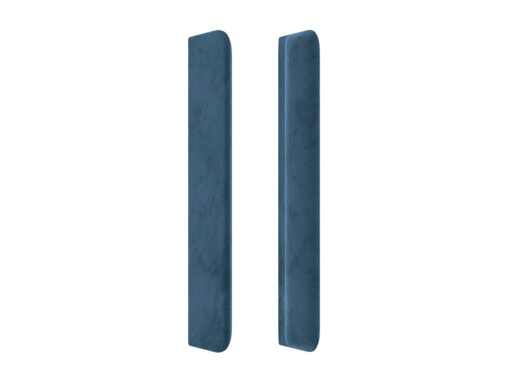 Blue Velvet Bed, 147 x 16 x 118 cm