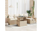 Beige Woven Resin Wicker Outdoor Furniture Set - dlz1766581916032