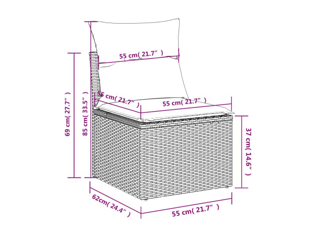 Beige Woven Resin Wicker Outdoor Furniture Set - dlz1766582259791