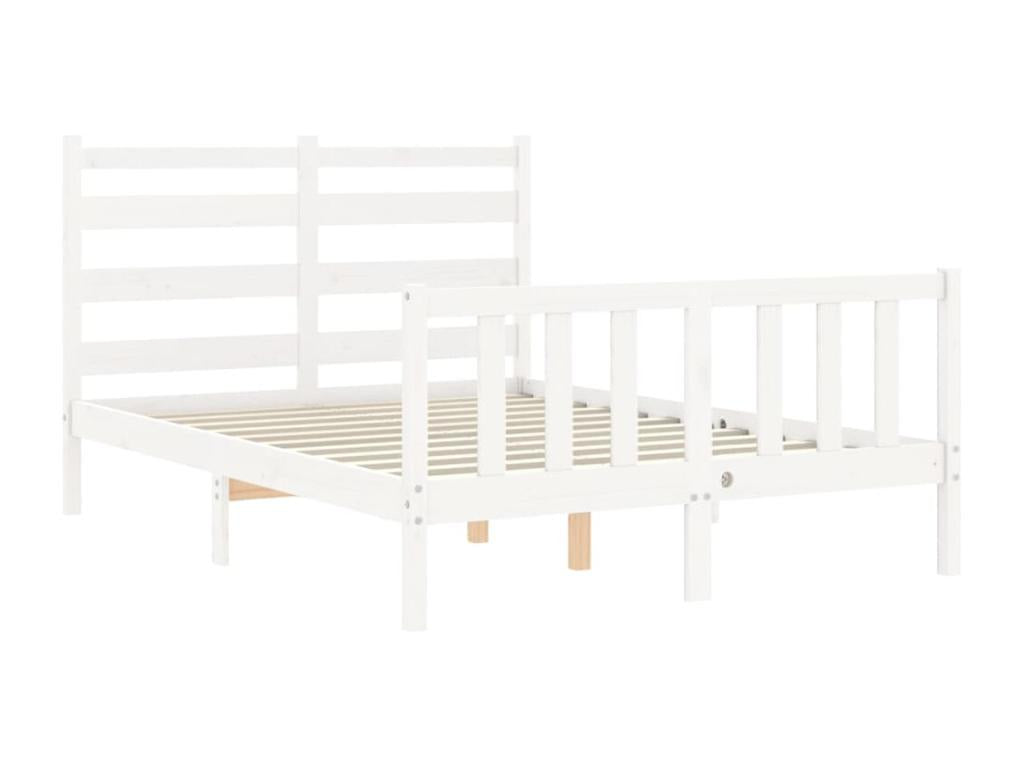 White Solid Wood Bed Frame - dlz1766582343234