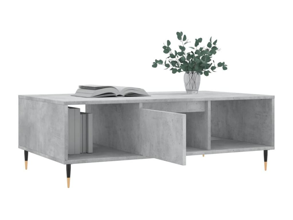 Gray Engineered Wood Coffee Table, 104 x 60 x 35 cm