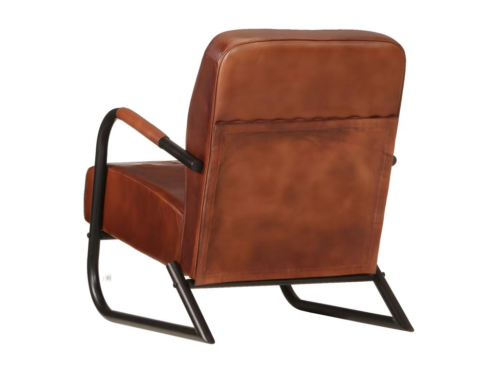 Brown Leather Accent Chair