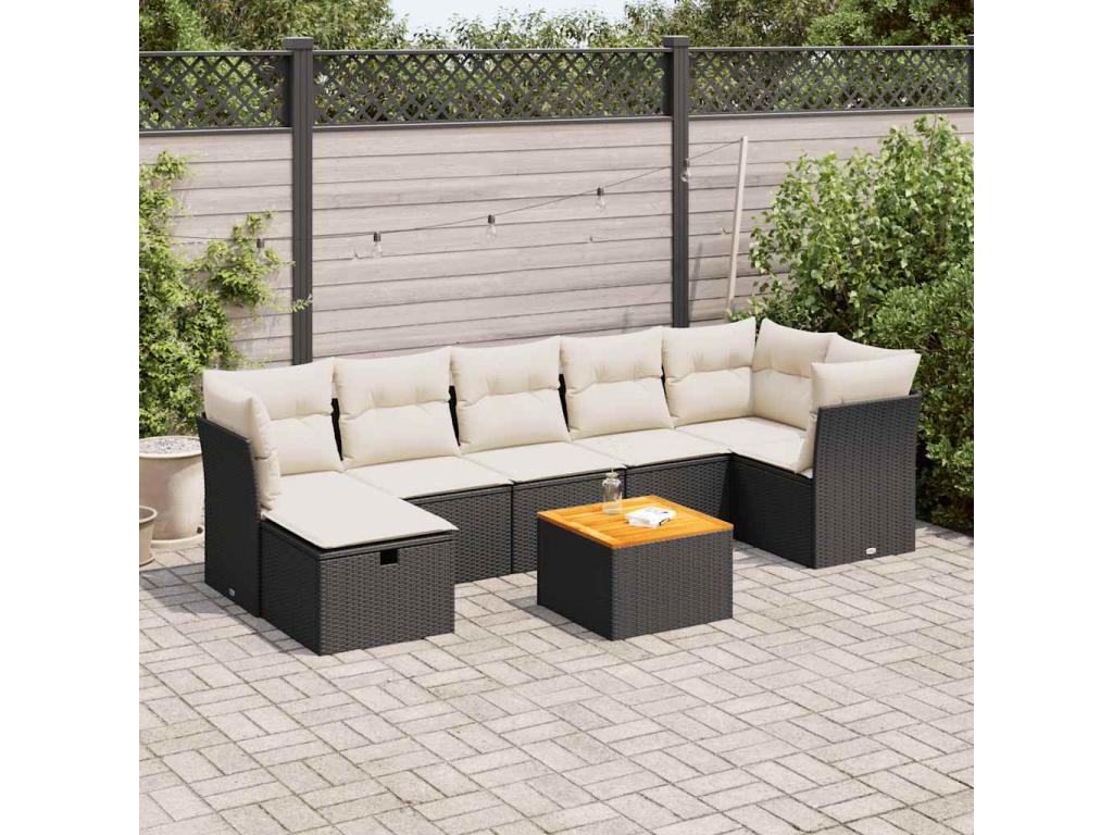 Black Woven Resin Wicker Outdoor Furniture Set - dlz1766582592762