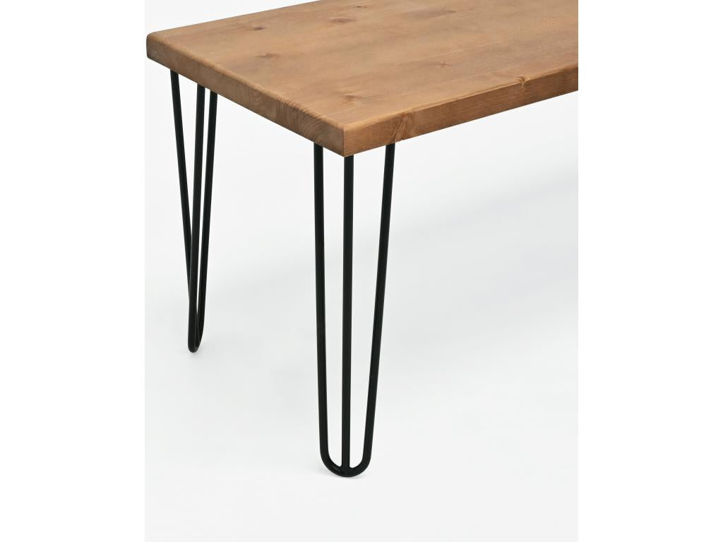 Brown Pine Wood Bench, 120 x 45 cm