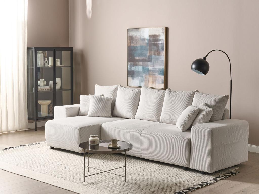 Beige Velvet Sofa - dlz1766582625894
