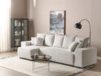 Beige Velvet Sofa - dlz1766582625894