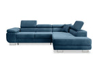 Blue Velvet Sofa Bed
