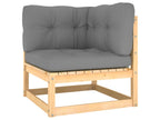 Gray Pine Wood Outdoor Furniture Set