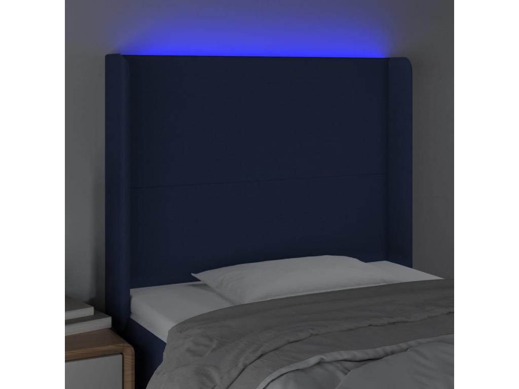 Blue Fabric Bed, 103 x 16 x 118 cm