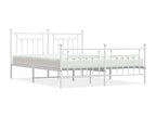 White Metal Bed Frame, 160 x 200 cm