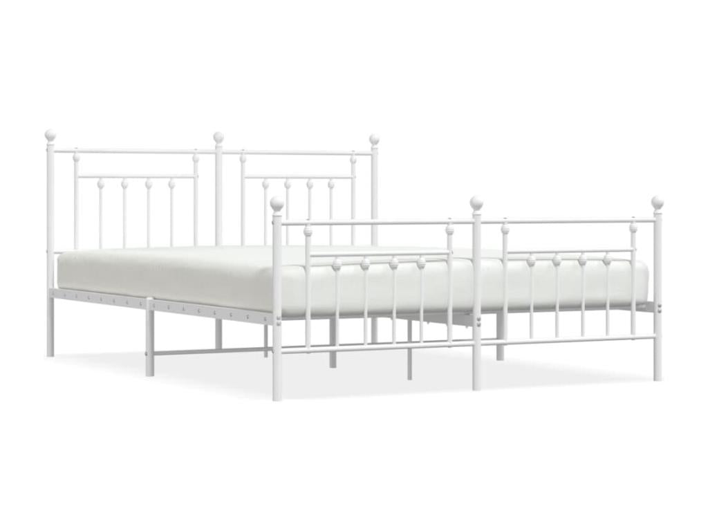 White Metal Bed Frame, 160 x 200 cm
