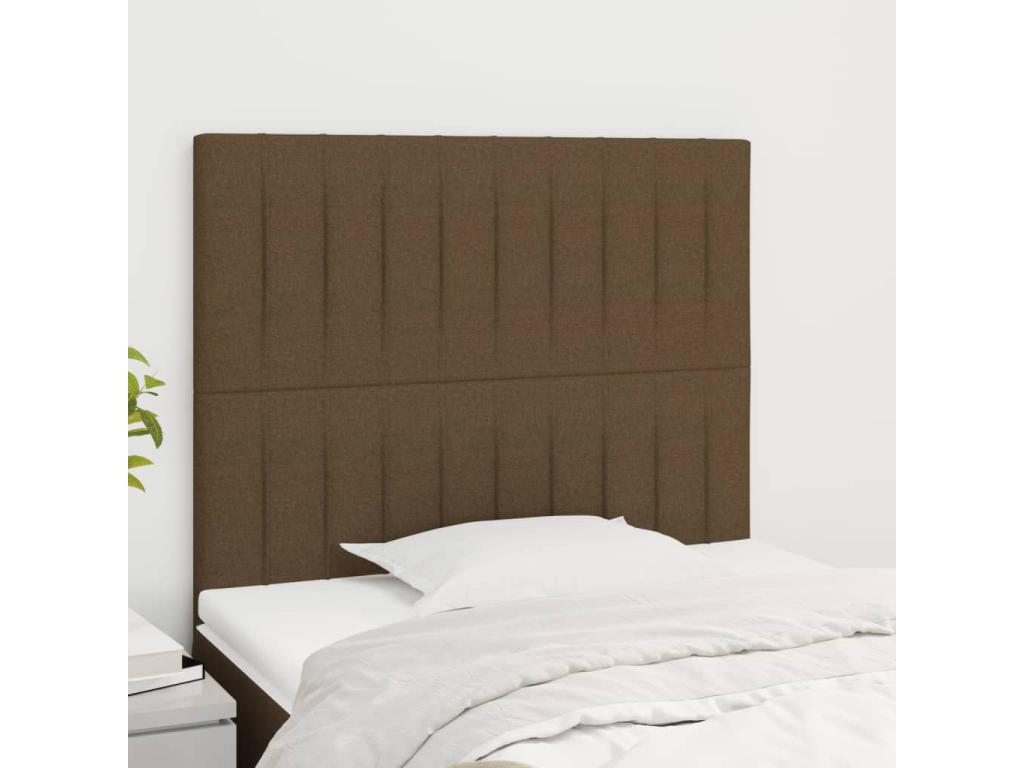 Brown Fabric Bed, 100 x 5 x 78 cm