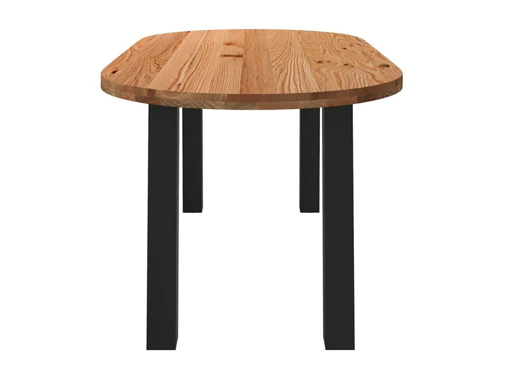 Brown Oak Wood Dining Table - dlz1766582342259