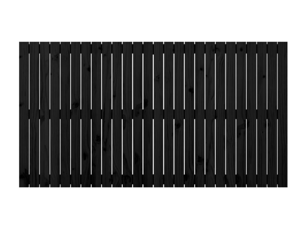 Black Solid Wood Bed, 166 x 3 x 90 cm