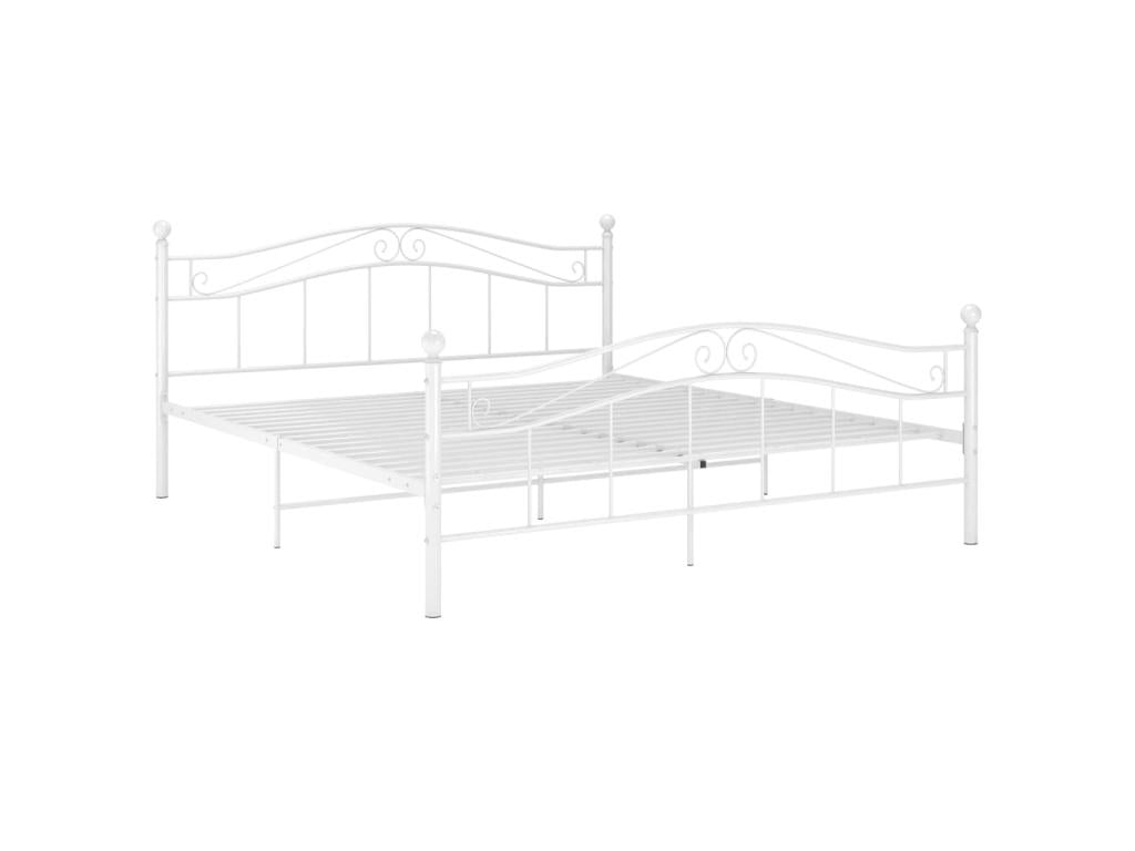 White Metal Bed, 140 x 200 cm