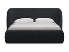 Black Boucle Fabric Bed, 160 x 200 cm