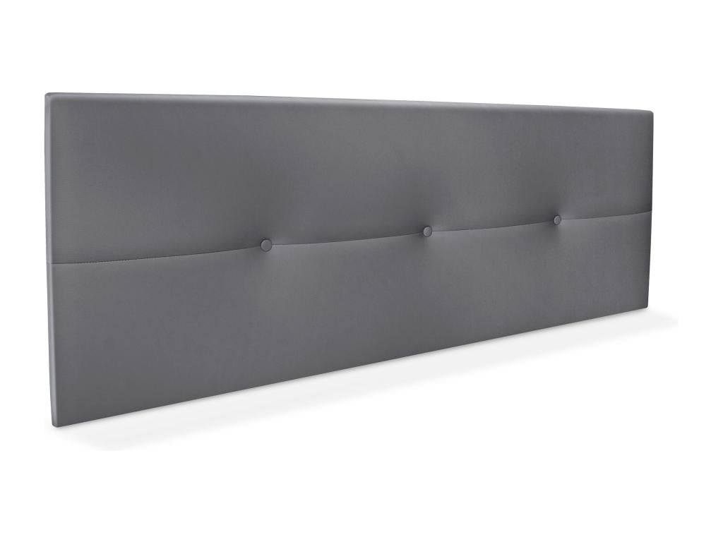 Gray Faux Leather Bed, 160 x 50 cm