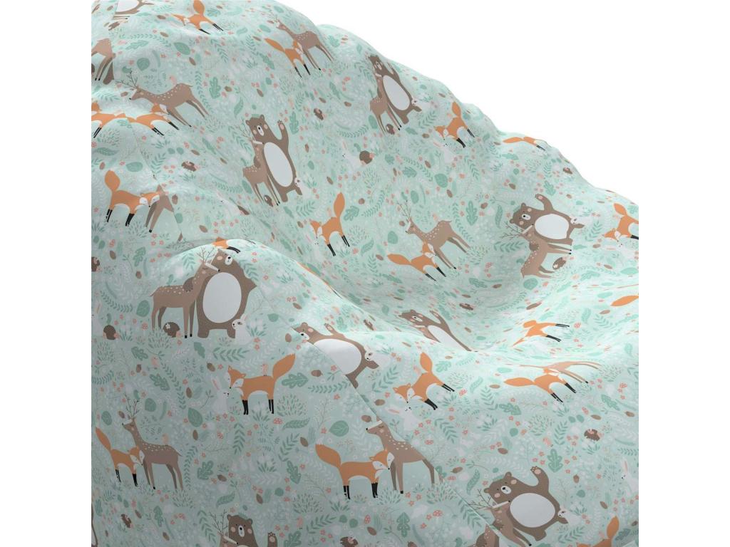 Green Ottoman, 60 x 60 x 105 cm